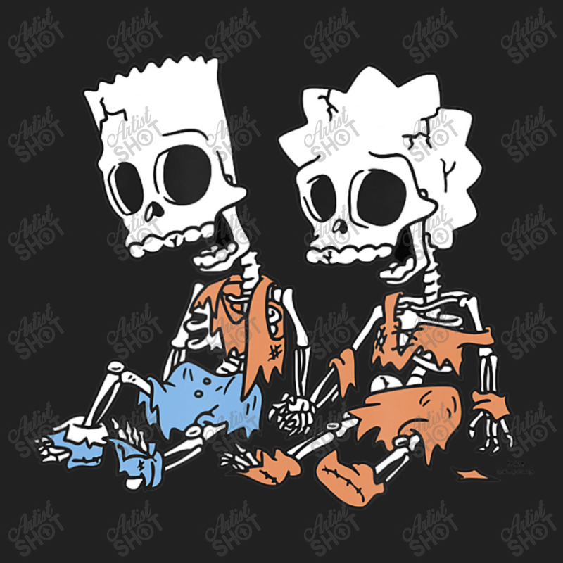 The Simpsons Bart & Lisa Skeletons Basic Youth T-shirt by longdanouj | Artistshot