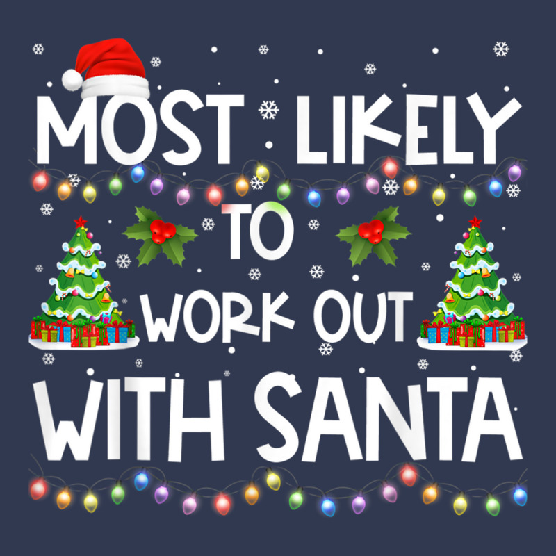 Most Likely To Work Out With Santa Family Christma Basic Youth T-shirt by ravand | Artistshot