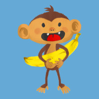 Monkey With Banana Kindergarten Kids Funny Monkey Basic Youth T-shirt | Artistshot