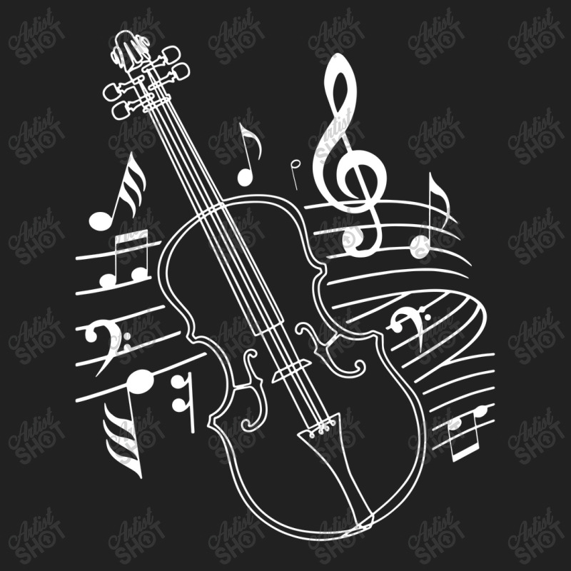 Violin Musical Note   Violin Player Violinist Musi Basic T-shirt by skw art | Artistshot