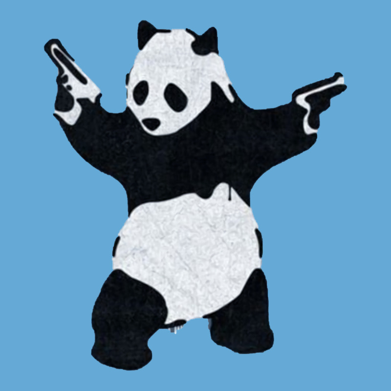 Banksy Panda With Guns Basic T-shirt by venooskafilav | Artistshot