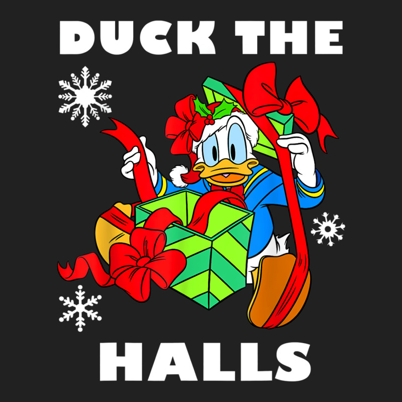 Duck The Halls Christmas Portrait Basic T-shirt by venooskafilav | Artistshot