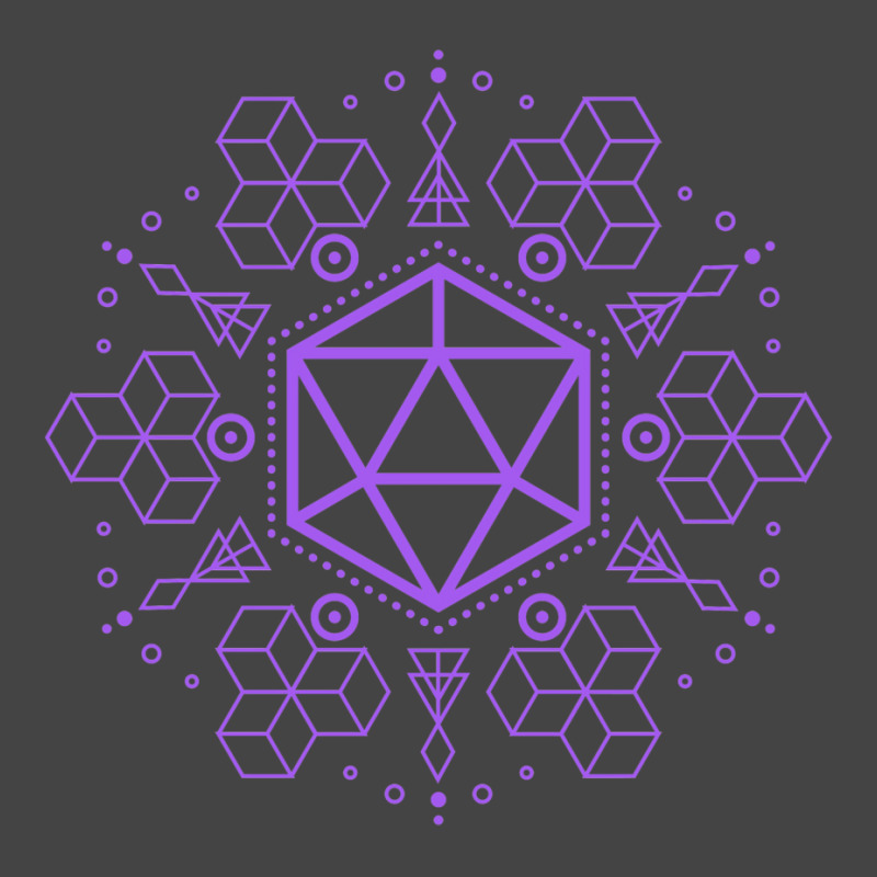 Purple Geometric Polyhedral D20 Dice Tabletop Rpg Basic T-shirt by basaulajtonya | Artistshot