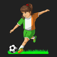 Irish Soccer Girl Ireland Flag Jersey Football Fan Basic T-shirt | Artistshot