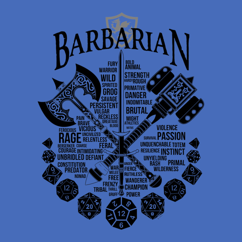 Rpg Class Series Barbarian   Black Version Basic T-shirt | Artistshot