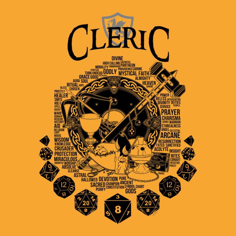 Rpg Class Series Cleric   Black Version Basic T-shirt | Artistshot