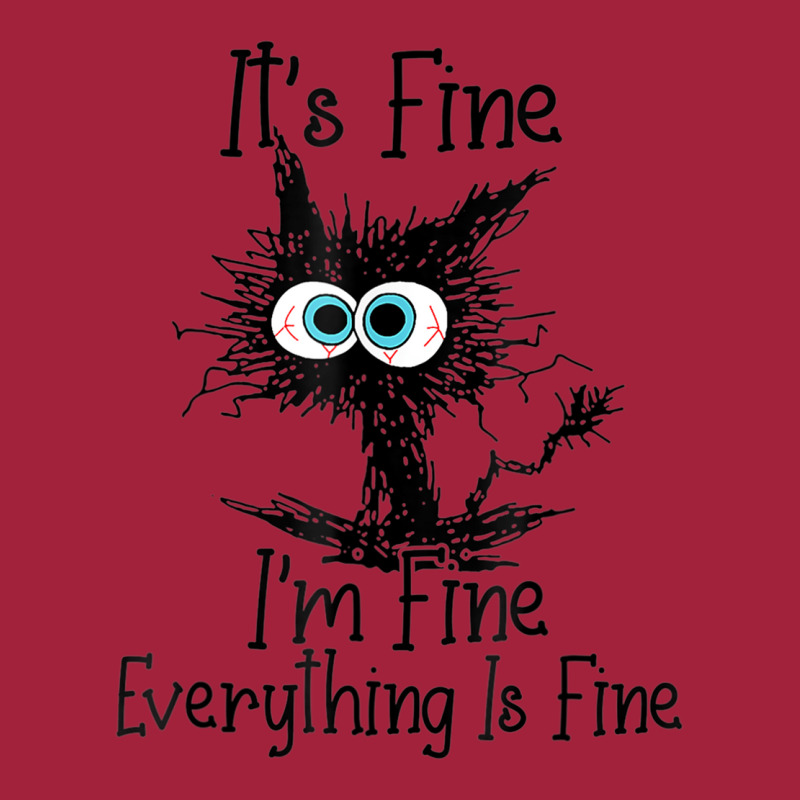 Funny Cat Lover It's Fine I'm Fine Everything Is F Basic T-shirt | Artistshot