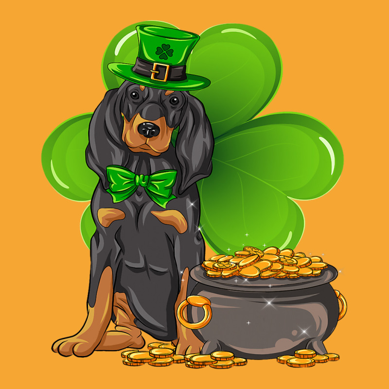 St Patricks Day Black And Tan Coonhound Shamrock P Basic T-shirt by Upsunshine | Artistshot