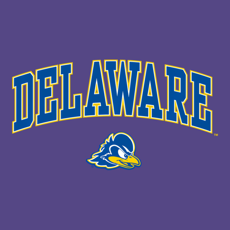 Delaware Fightin' Blue Hens Arch Over Heather Gray Basic T-shirt by muhnximis | Artistshot