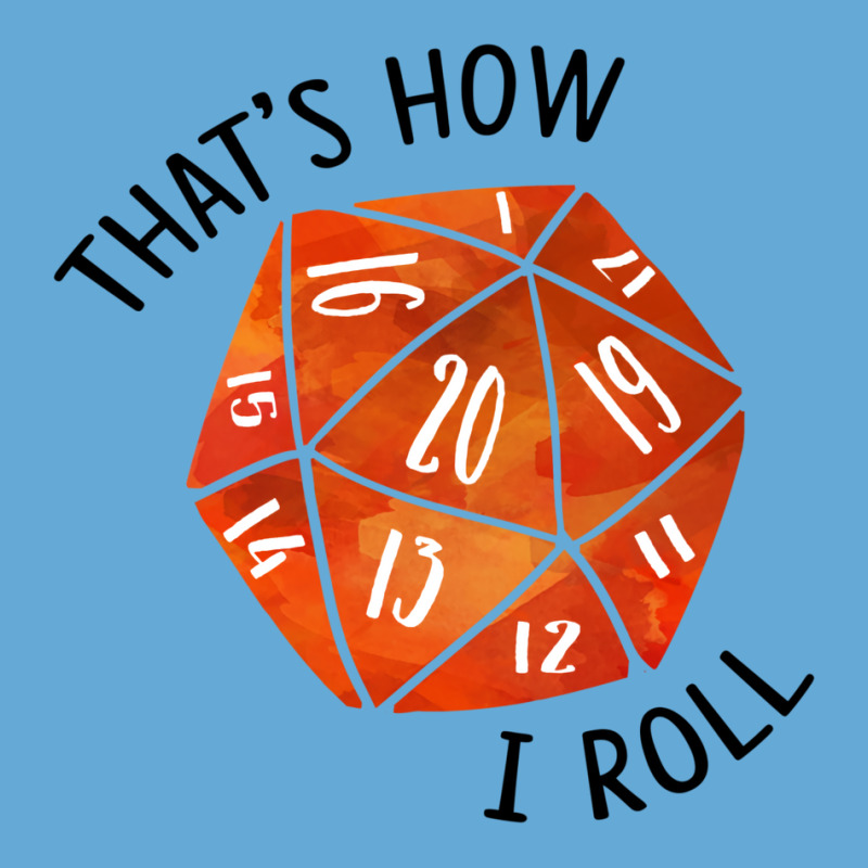 That's How I Roll Orange Watercolor D20 Dice Basic T-shirt by slavissweersq | Artistshot