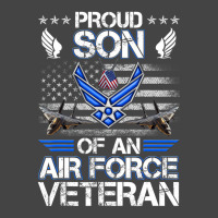 Proud Son Of A Air Force Veteran American Flag Mil Basic T-shirt | Artistshot