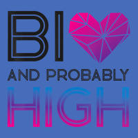 Bisexual Bi Pride Flag Bi And Probably High T Shir Basic T-shirt | Artistshot