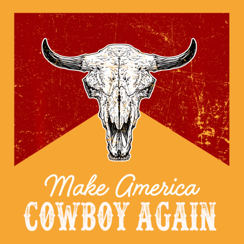 Western Country Bull Skull Makes America A Cowboy Basic T-shirt | Artistshot