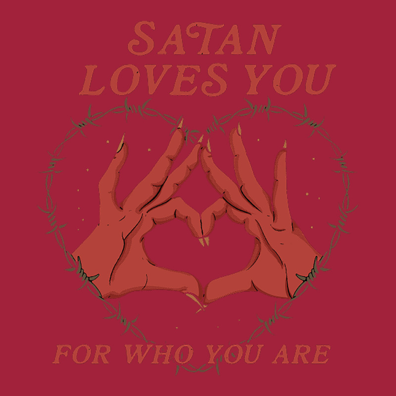 Satan Loves You For Who You Are Basic T-shirt by lexapool | Artistshot