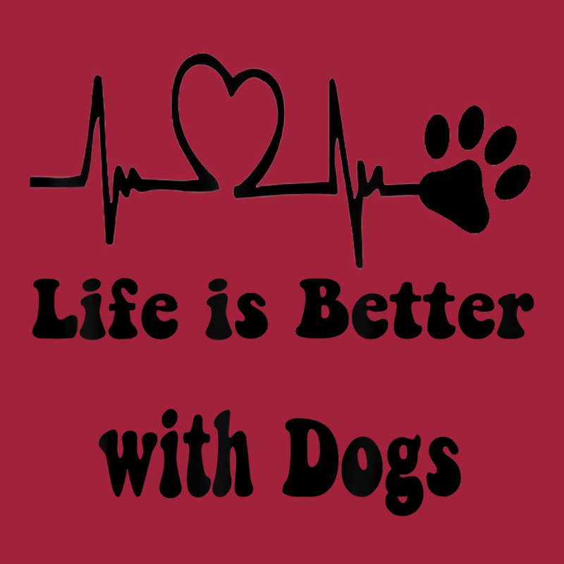 Heartbeat Dog Lovers Life Is Better With Dogs Funn Basic T-shirt | Artistshot