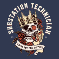 Substation Technician Skull With Cigar Design Basic T-shirt | Artistshot