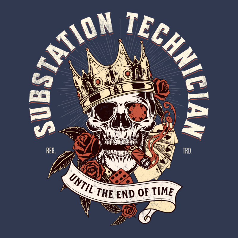 Substation Technician Skull With Cigar Design Basic T-shirt by zekrinatorer | Artistshot