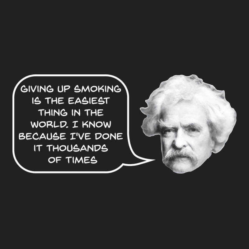 Mark Twain On Smoking 70s Basic T-shirt by alheklupsm | Artistshot