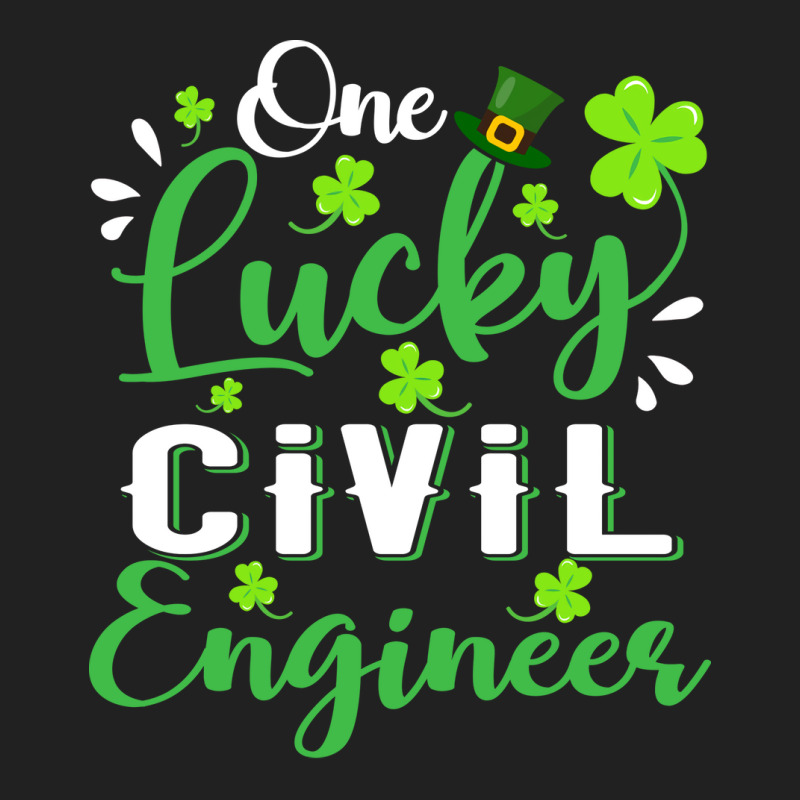 One Lucky Civil Engineer Shamrock Leprechaun Hat S Basic T-shirt by ngouparumbiez | Artistshot