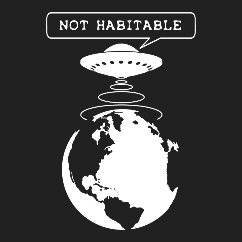 Planet Not Habitable Green Basic T-shirt | Artistshot