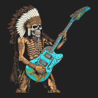 Native American Indian Playing Electric Guitar Roc Basic Youth T-shirt | Artistshot