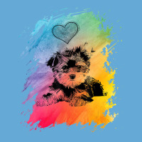 Shirt With Yorkie Dog Motif Colour Gradient Heart Basic Youth T-shirt | Artistshot