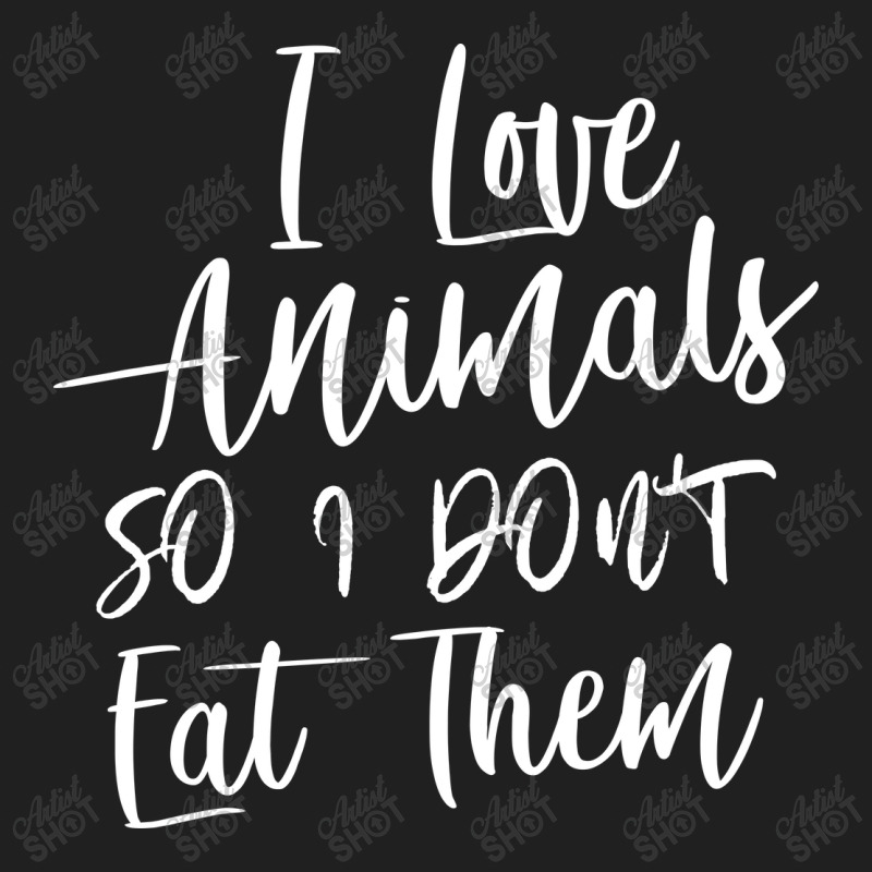 I Love Animals So I Don't Eat Them Ladies Polo Shirt by VictArt | Artistshot