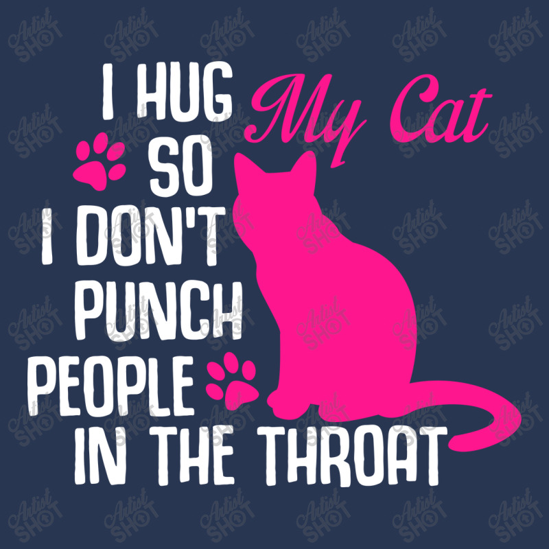 I Hug My Cats So I Don't Punch People In The Throa Men Denim Jacket | Artistshot