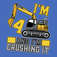 4 Year Old Crushing It Construction Truck 4th Birt Basic T-shirt | Artistshot