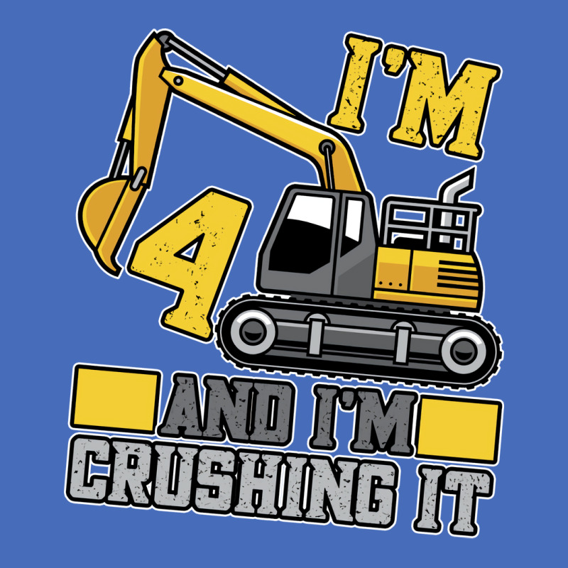 4 Year Old Crushing It Construction Truck 4th Birt Basic T-shirt | Artistshot