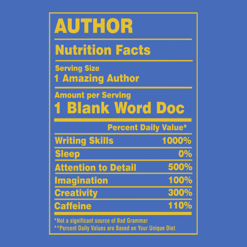 Nutrition Facts Author Girl Basic T-shirt by waldauitaliu | Artistshot