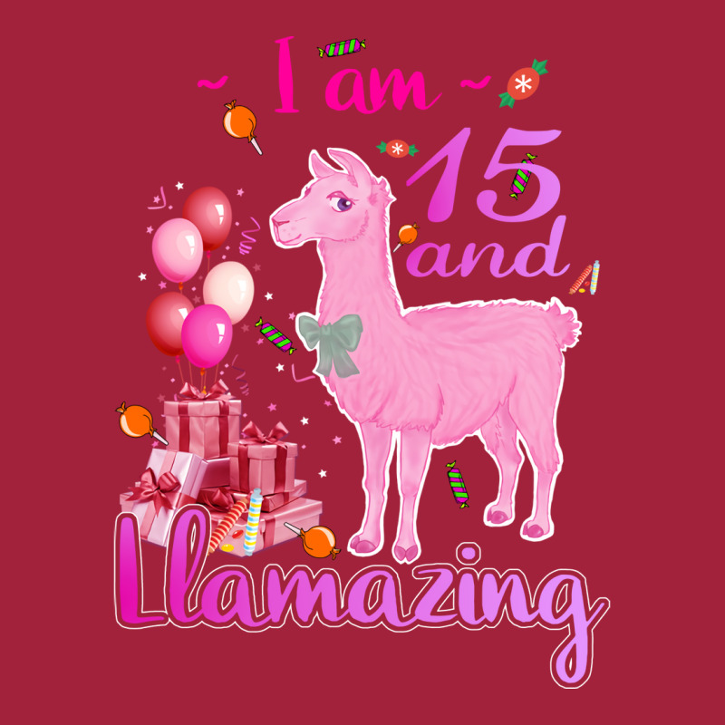 I Am 15 Years Old And Llamazing 15th Llama Birthda Basic T-shirt | Artistshot