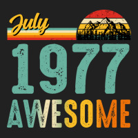 July 1977 Birthday Gift  Vintage July 1977 Awesome Basic T-shirt | Artistshot