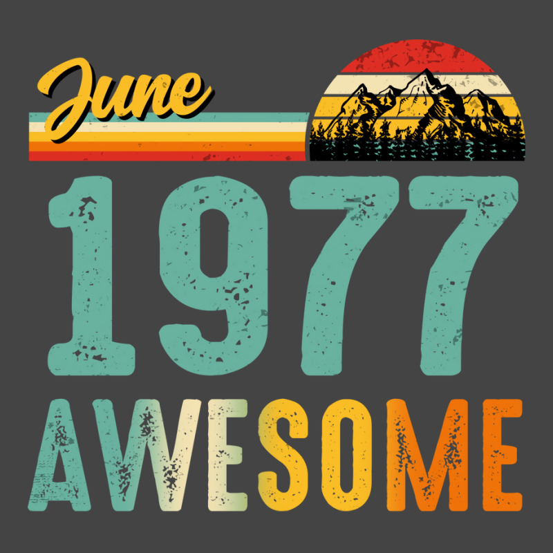 June 1977 Birthday Gift  Vintage June 1977 Awesome Basic T-shirt | Artistshot