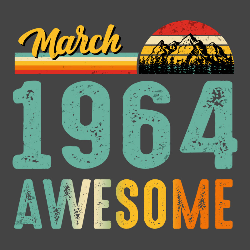 March 1964 Birthday Gift  Vintage March 1964 Aweso Basic T-shirt | Artistshot