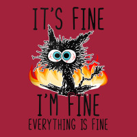 It S Fine I M Fine Everything Is Fine Funny Cat Ta Basic T-shirt | Artistshot