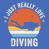 I Just Really Love Diving 80s Retro Vintage Sunset Basic T-shirt | Artistshot