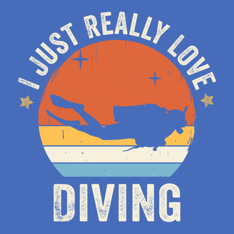 I Just Really Love Diving 80s Retro Vintage Sunset Basic T-shirt | Artistshot