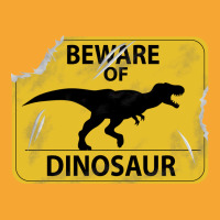 Damaged Beware Of Dinosaur Sign Girl Basic T-shirt | Artistshot