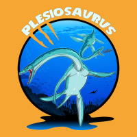 Plesiosaurus Prehistoric With Background Nostalgia Basic T-shirt | Artistshot