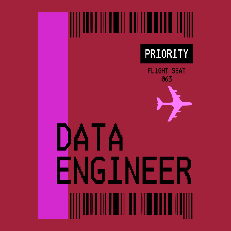 Plane Ticket Pocket Design Data Engineer Retro Basic T-shirt | Artistshot