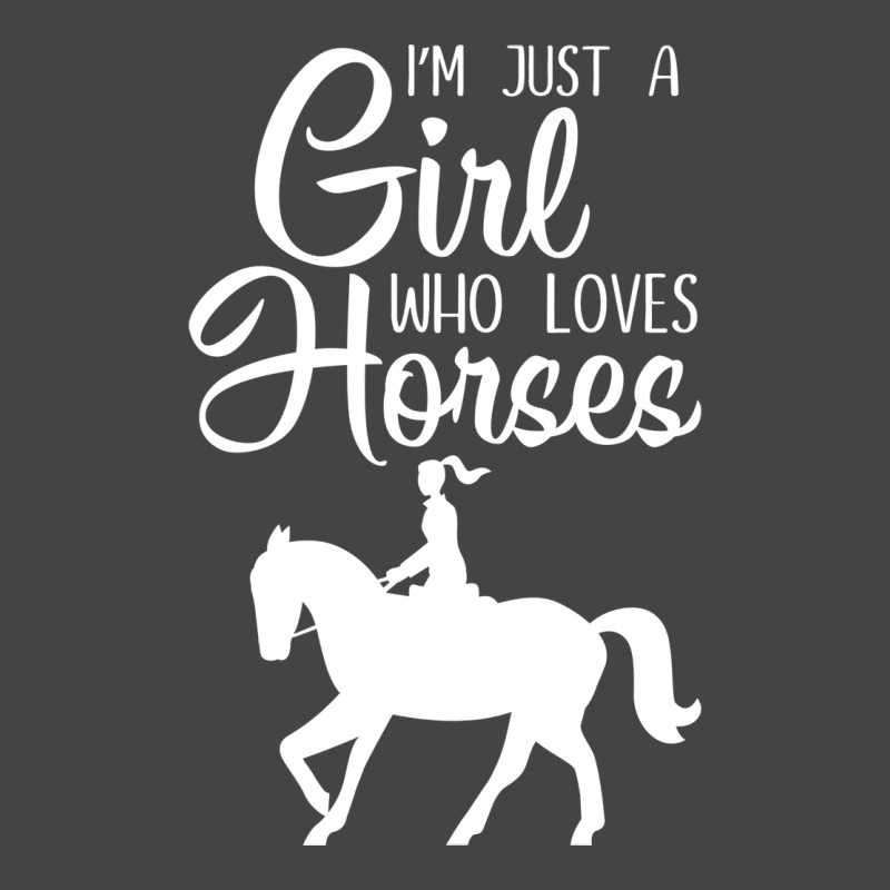 Im Just A Girl Who Loves Horses Gift Riding Gift Basic T-shirt by seakolaasseh | Artistshot