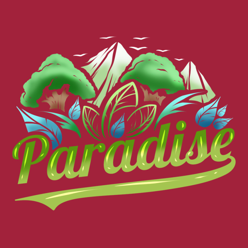 Paradise With Trees And Mountains For Earth Day St Basic T-shirt | Artistshot