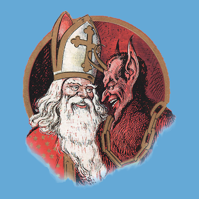 Krampus And Santa Christmas  (1) Basic T-shirt by hafeesoesoeq | Artistshot