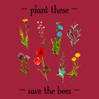 Plant These Save The Bees Watercolor Wildflowers 7 Basic T-shirt | Artistshot