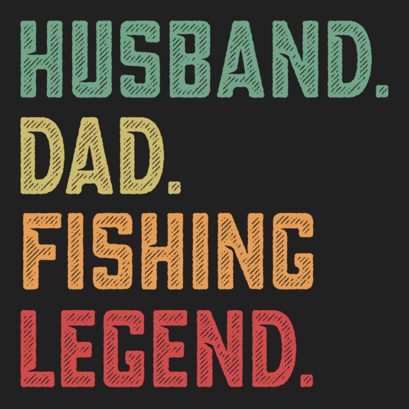 Husband Dad Fishing Legend Fisher 70s Basic T-shirt by orriabijli6 | Artistshot