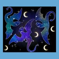 Night Sky Dragons Flying Basic T-shirt | Artistshot