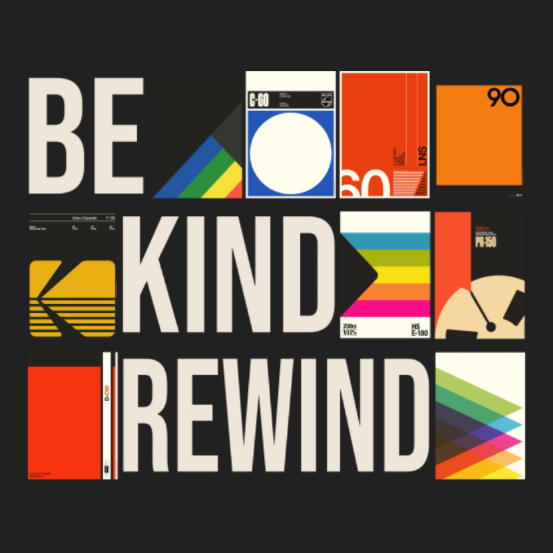 Be Kind Rewind  Vhs 80s Nostalgia Dark Theme Basic T-shirt by xaqaniportv | Artistshot