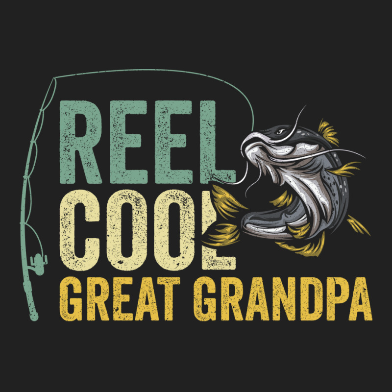 Reel Cool Great Grandpa Fisherman Fishing Stars Basic T-shirt | Artistshot