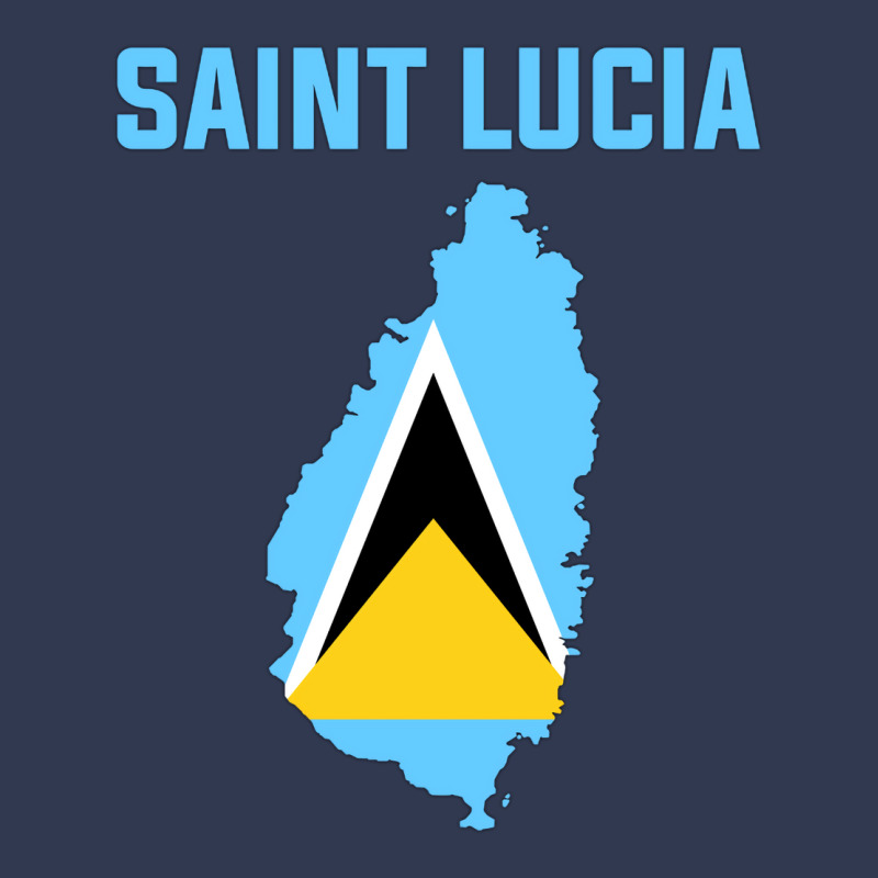 Saint Lucian Flag Inside Map Of Saint Lucia Vintag Basic T-shirt | Artistshot